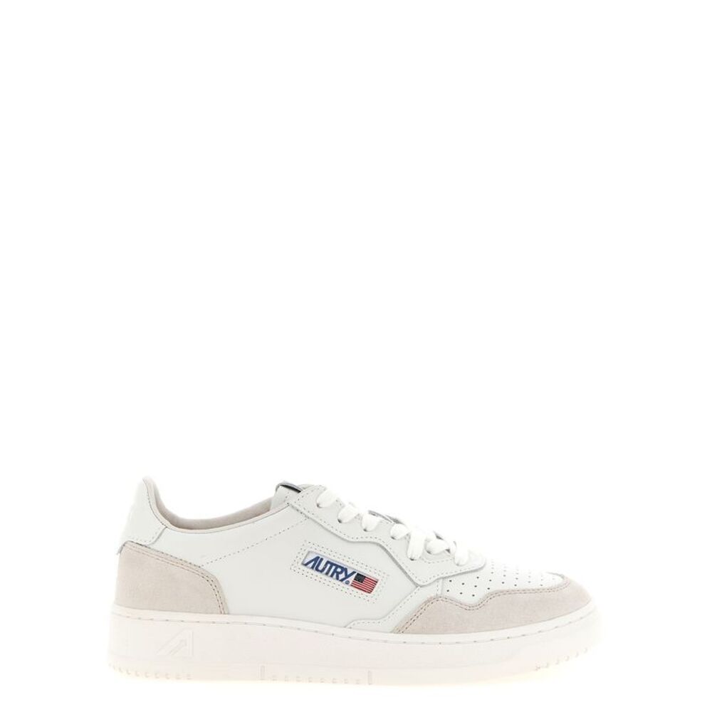 Autry White Cowhide Low Top Men's Sneakers